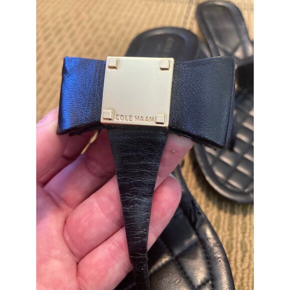 Cole Haan Black Tali Bow Sandals Size 8 - Picture 2 of 7